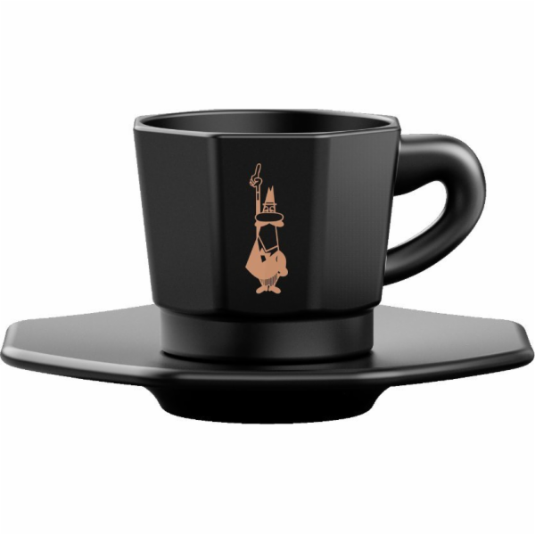 Sada 4 šálků BIALETTI PERFETTO MOKA Porcelán 4x 75 ml Černá
