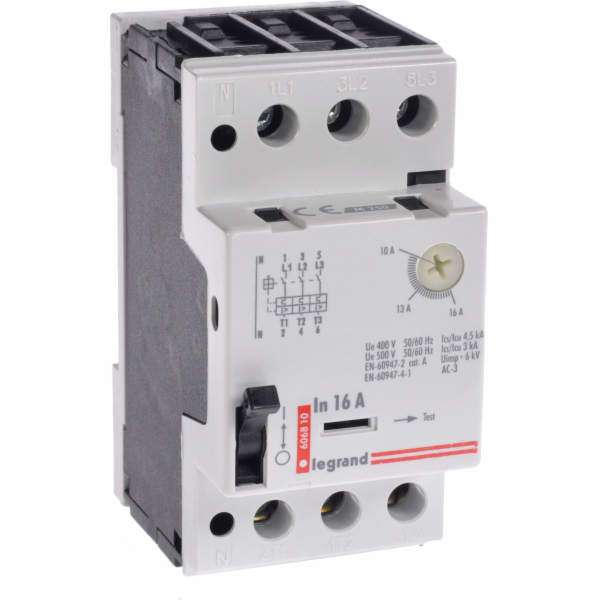 Legrand Ochranný spínač motoru 3P 7,5kW 10-16A M 250 16 6...