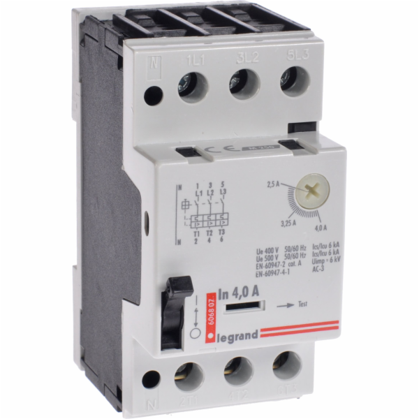 Legrand Ochranný spínač motoru 3P 1,5kW 2,5-4A M 250 4 60...