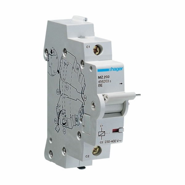 Hager Polo Shunt spoušť 230-415V AC/DC MZ203