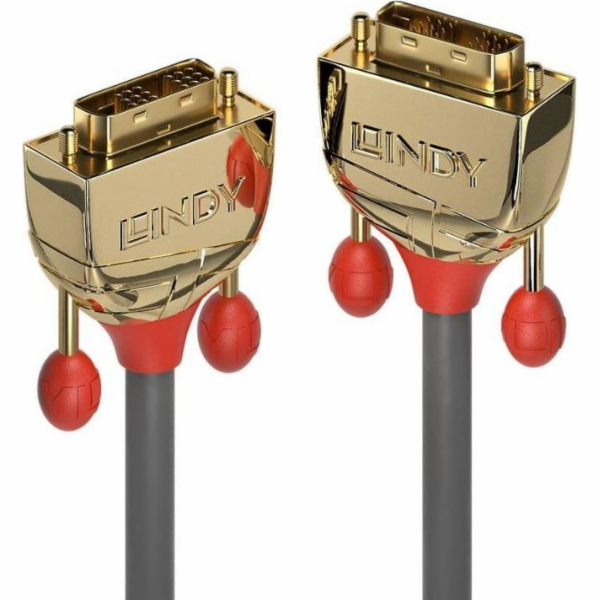 Kabel Lindy DVI-D - DVI-D 10m zlatý (36215)