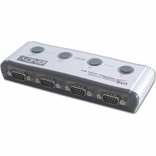Lindy USB-RS232 adaptér šedý (42858)