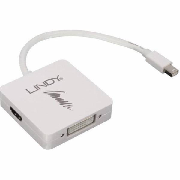 Lindy DisplayPort Mini - HDMI - DVI-I AV adaptér bílý (41...