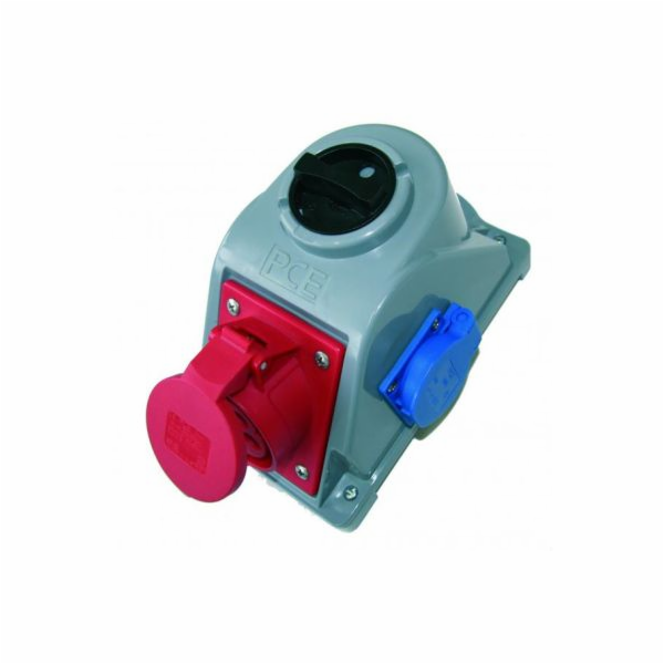 PCE Zásuvka s vypínačem COMBO-POL IP44 32A 400V 3P+Z+N 2x...