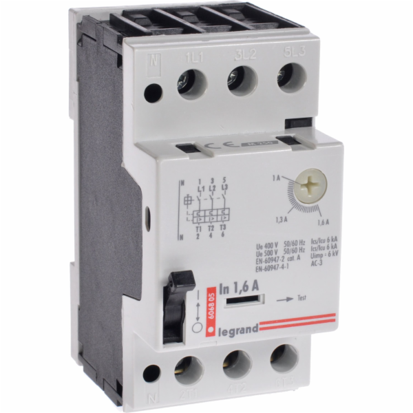 Legrand Ochranný spínač motoru 3P 0,55kW 1-1,6A M 250 1,6...