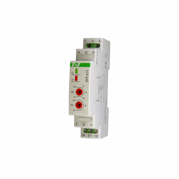 F&amp;F Jednofunkční proudové relé 230V AC 1P 16A - EPP-619
