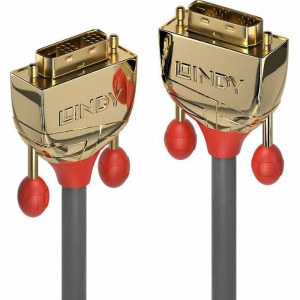 Kabel Lindy DVI-D - DVI-D 15m zlatý (36216)