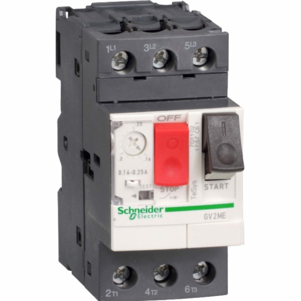 Schneider Motorový spínač 3P 0,18kW 0,4-0,63A - GV2ME04
