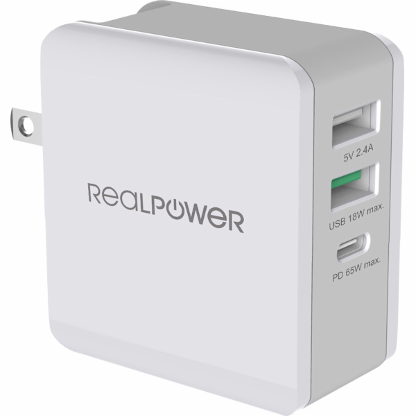 Cestovní nabíječka Realpower DeskCharge-65