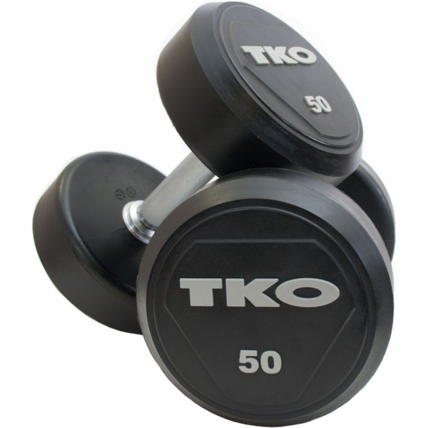 TKO gumová činka Pro 50kg černá (K828RR-50)
