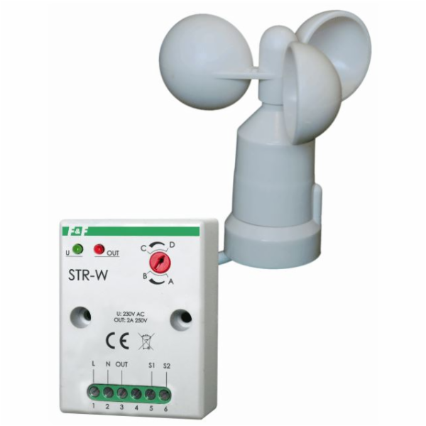 F&amp;F Wind Sensor n/t 1NC 100-265V AC IP65 STR-W