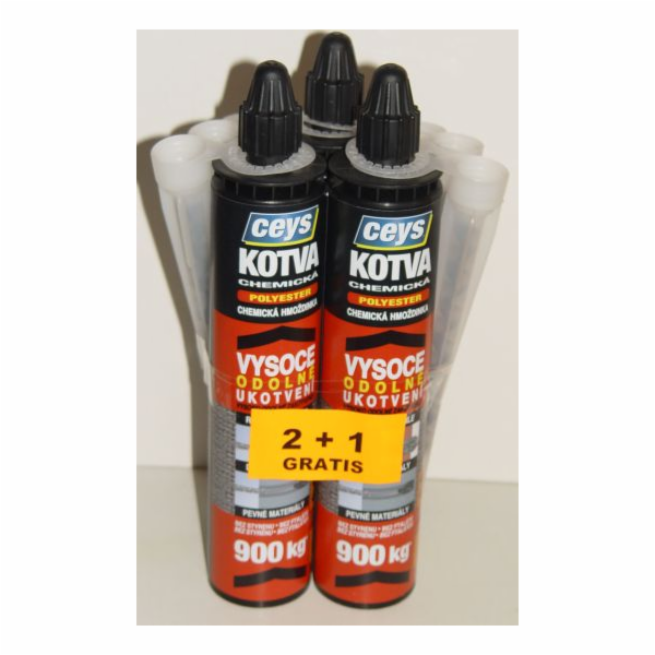 Kotva chemická polyester 300 ml Ceys 2+1 zdarma