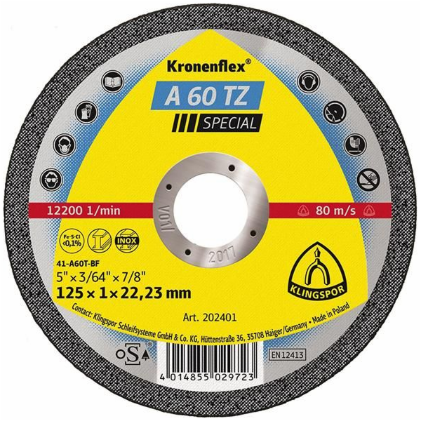 Kotouč řezný 125x1 mm na ocel a nerez - Klingspor PROFI A...