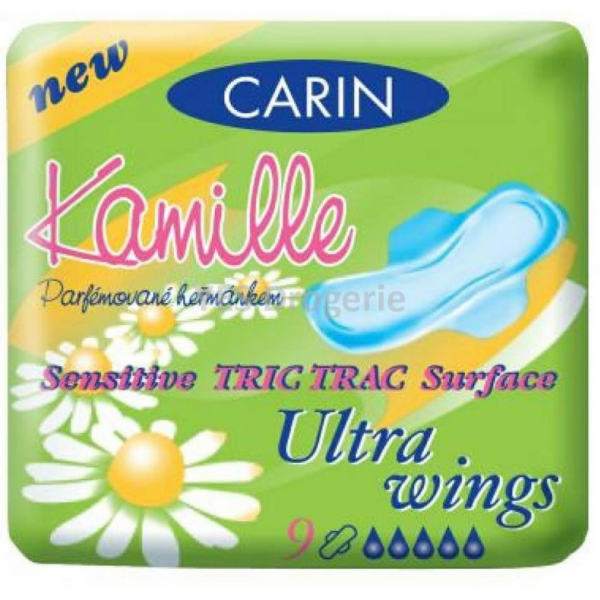 Vložky hygienické s křídelky ultra tenké 5 ks Camomile Cari