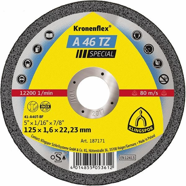 Kotouč řezný 125x1,6 mm na ocel a nerez - Klingspor PROFI...