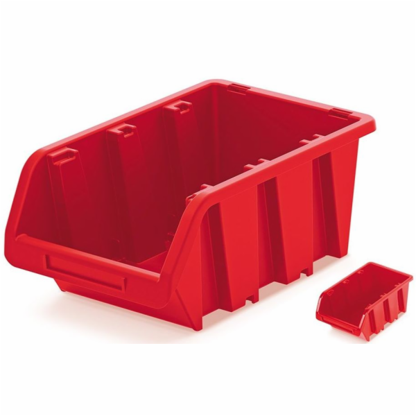 Bedna úložná zkosená 115x80x60 mm červená