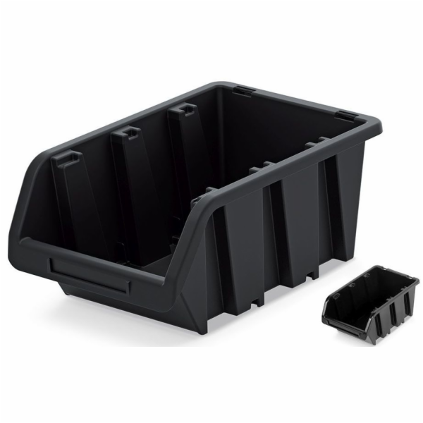 Bedna úložná zkosená 155x100x70 mm černá