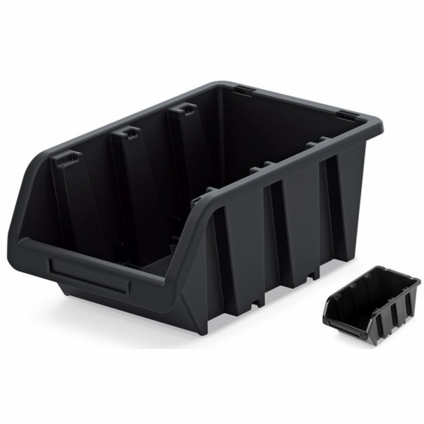 Bedna úložná zkosená 195x120x90 mm černá