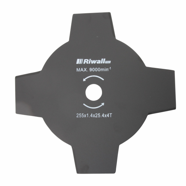 Riwall PRO Žací nůž čtyřzubý ke křovinořezu pr. 255mm, vn...
