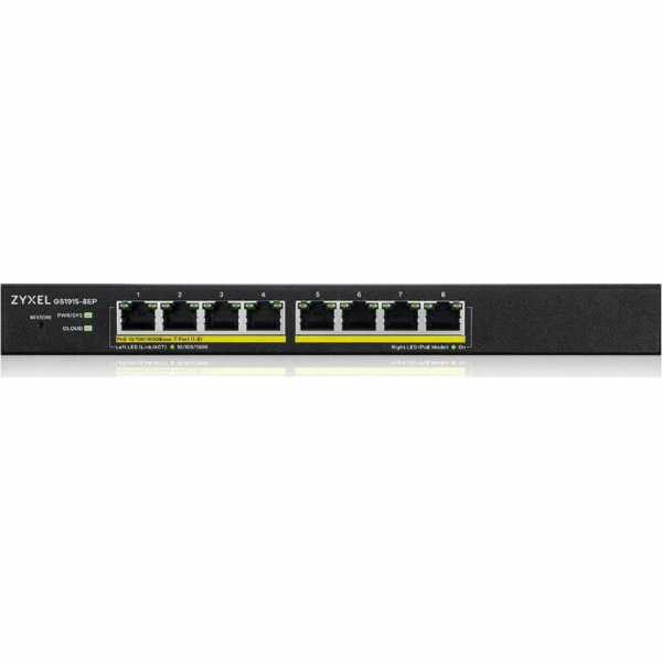 Přepínač přepínače Zyxel Zyxel Switch GS1915-8EP PoE Smar...