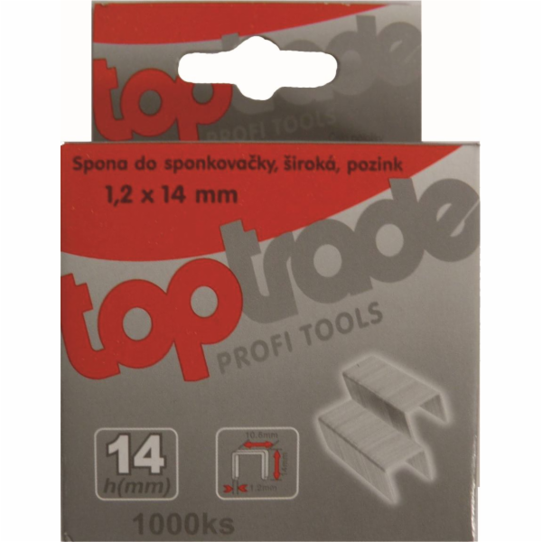 Spony do sponkovačky 14x1,2mm 1000ks pozink