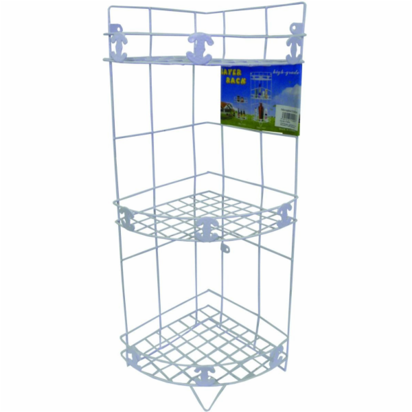 Polička koupelnová 3 patrová 57x20x20 cm pogumovaná