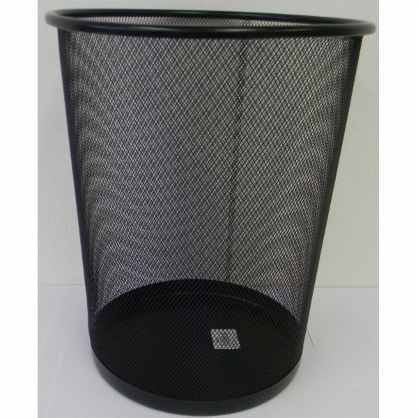 Koš odpadkový kancelářský kov 34,5x28,5 cm černý