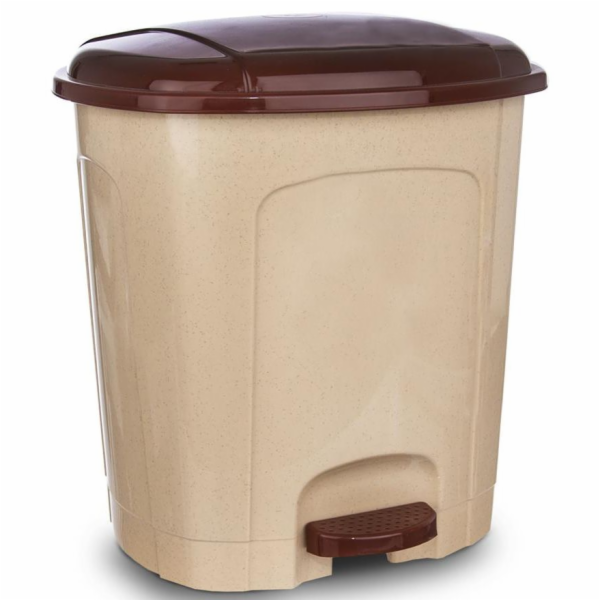 Koš odpadkový 11,5 l s pedálem béžovohnědý plast