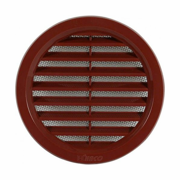 Mřížka větrací 100 mm plast hnědá se síťovinou