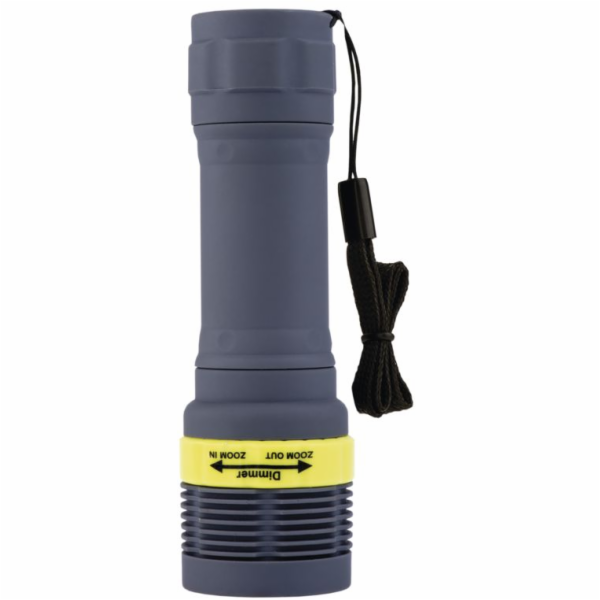 Svítilna 12 cm 3W LED ZOOM ABS plast (baterie 3xAAA 1,5V)