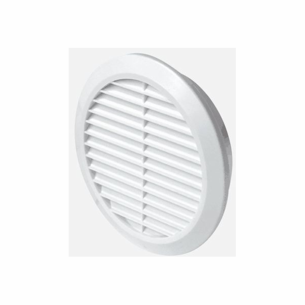 Mřížka větrací kruhová se síťovinou 100 mm bílá