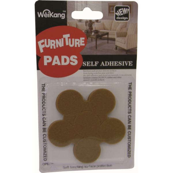 Chrániče samolepící 12 ks filcové kulaté 3 cm