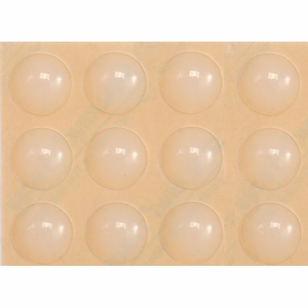 Tlumič nárazu 13 mm silikon 12 ks samolepící