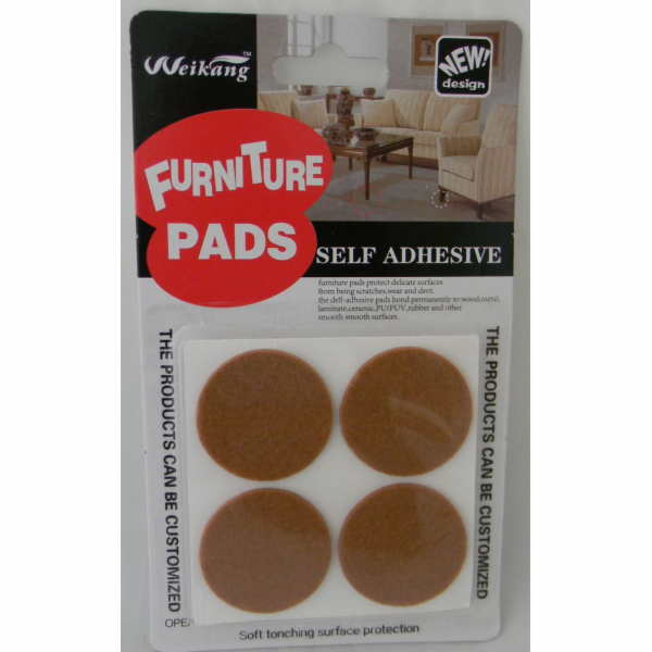 Chrániče samolepící 8 ks filcové kulaté 4 cm