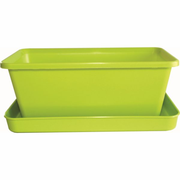 Truhlík s miskou 20 cm hráškově zelený
