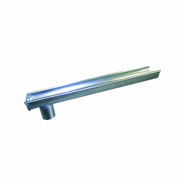 Žlab koncový s vývodem 250mmx1 m levý