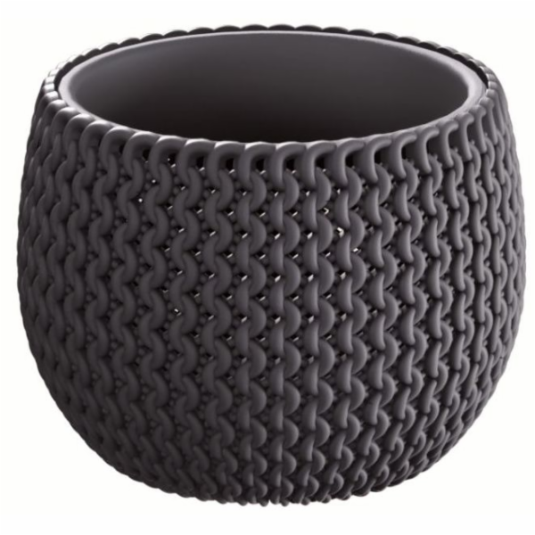 Květináč SPLOFY s vkladem 1,4 l/18 cm antracit
