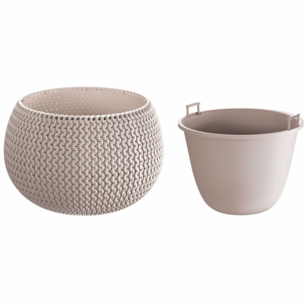 Květináč SPLOFY s vkladem 3,9 l/29 cm mocca