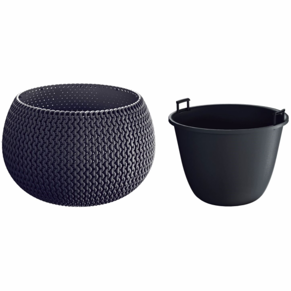 Květináč SPLOFY s vkladem 9 l/37 cm antracit