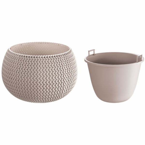 Květináč SPLOFY s vkladem 9 l/37 cm mocca