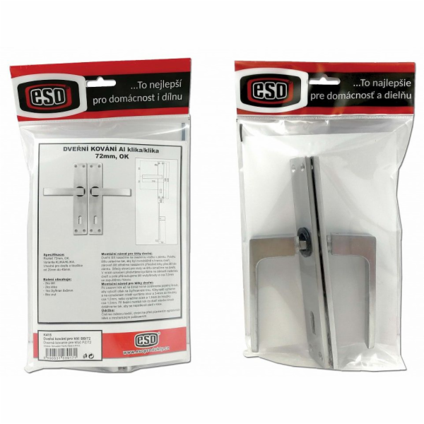 Kování dveřní hliník DOZ72 klika-klika K415 BL