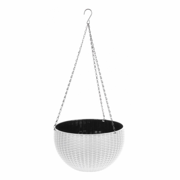 Květináč závěsný 26x16 cm GDA MODERN bílý