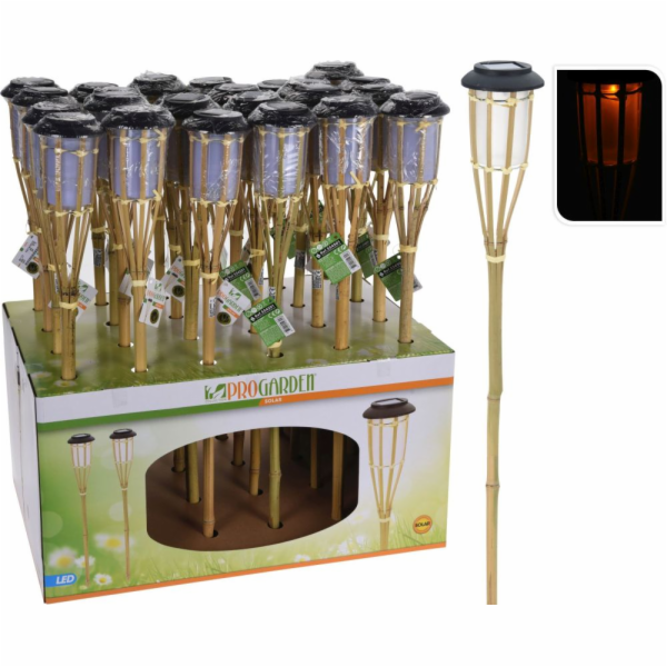 Lampa solární pochodeň bambus 65 cm