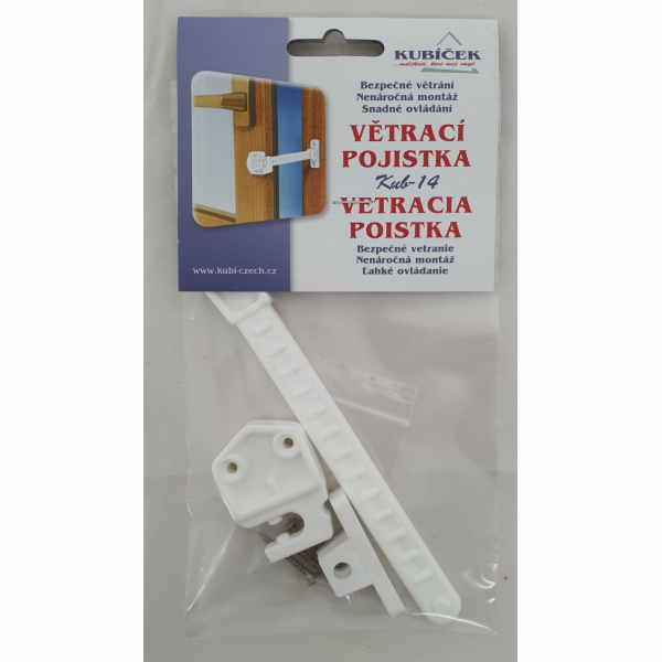 Pojistka větrací plast 14 bílá