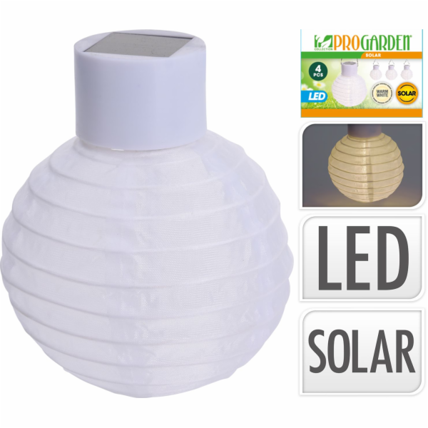 Lampa solární-lucerna 4 ks bílá