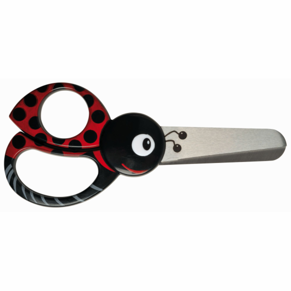 Nůžky dětské 13 cm 5+Animals dekor beruška