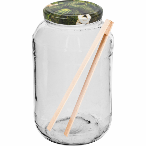 Sklenice zavařovací 1,5 l s víčkem+kleště