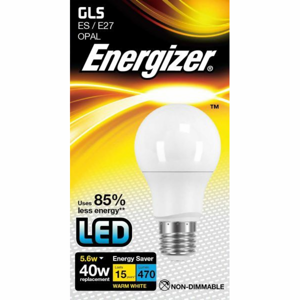 Žárovka LED E27 / 5,6 W / 2700 K / 470 lm Energizer