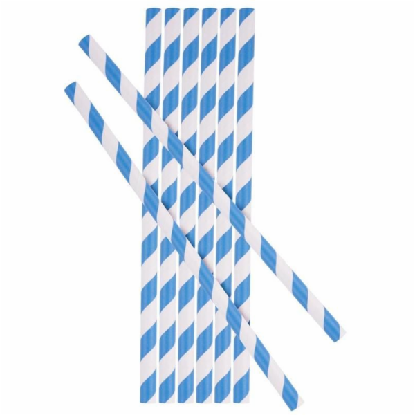 Brčka&nbsp;papírová&nbsp;25ks&nbsp;modro-bílá&nbsp;Paper&nbsp;ECO