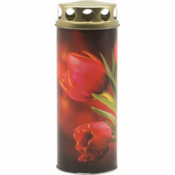 Svíčka hřbitovní dekor tulipán (hoří 2 dny)